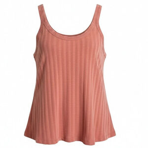 NWT Universal Thread Tank Top Womens 4X Coral‎ Ribbed Striped Scoop Neck